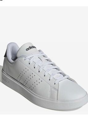 adidas women’s advantage 2.0 lace up White Sneakers cloud foam comfort 10